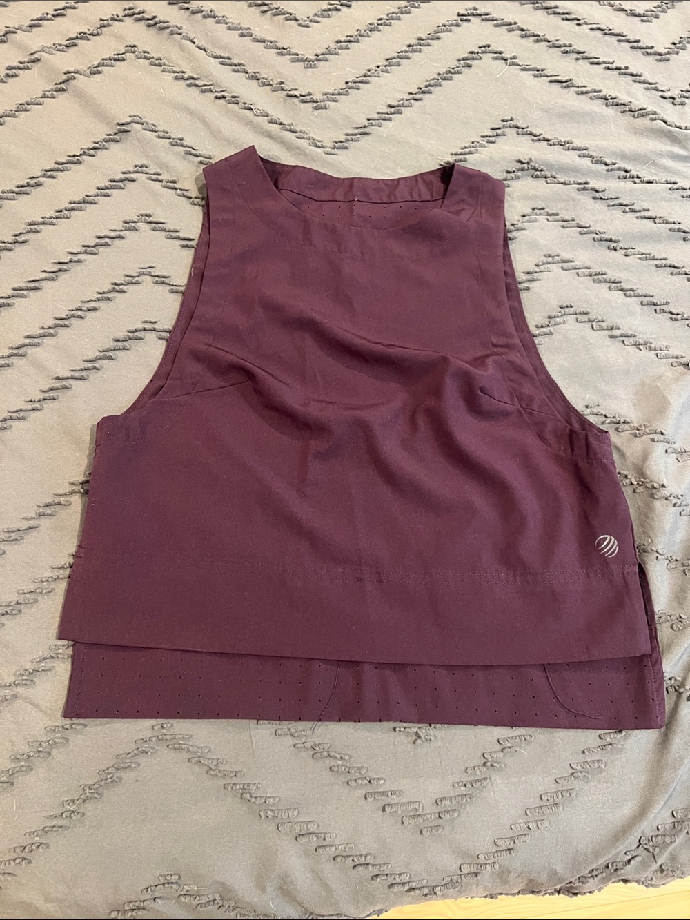 Layered Muscle Tank Top - Plum